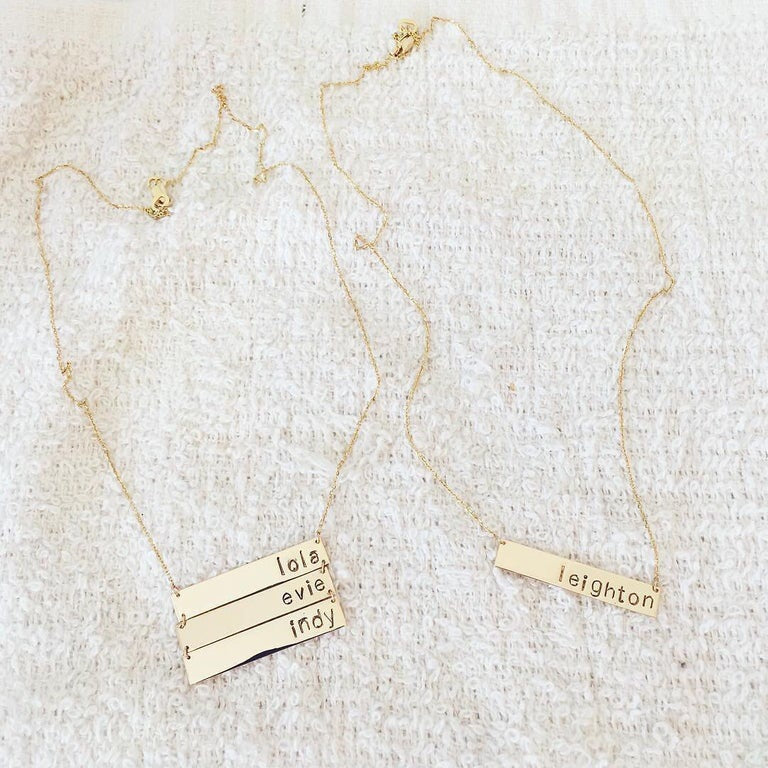 Name Plate Necklace 14k